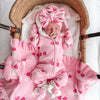 Bonnie Sherpa Hooded Romper Bubblegum Pink