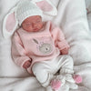 Sherpa Bunny Booties Pink