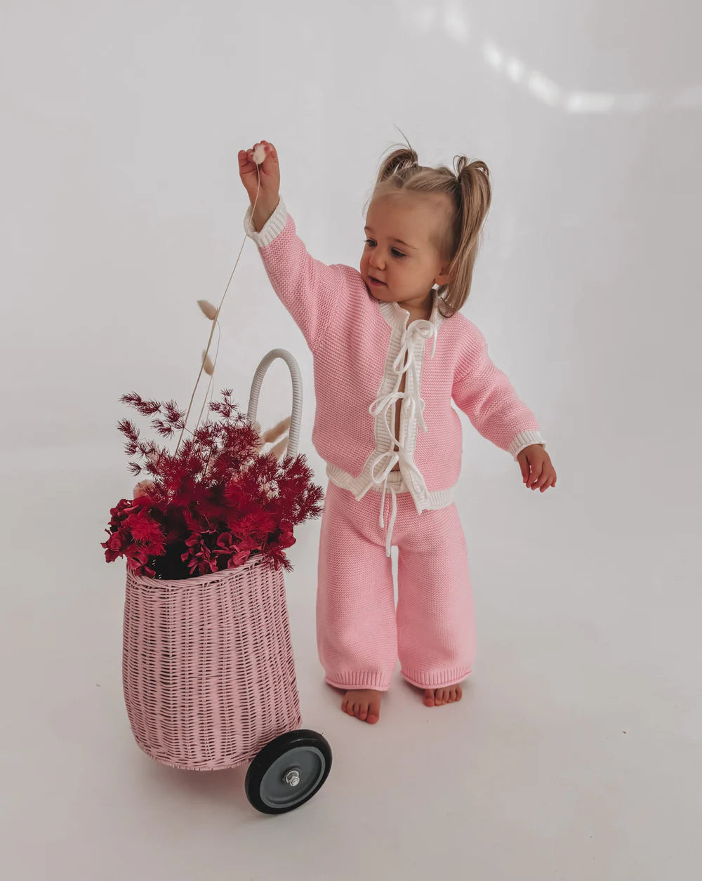 Chunky Wide Leg Pants Belle Pink