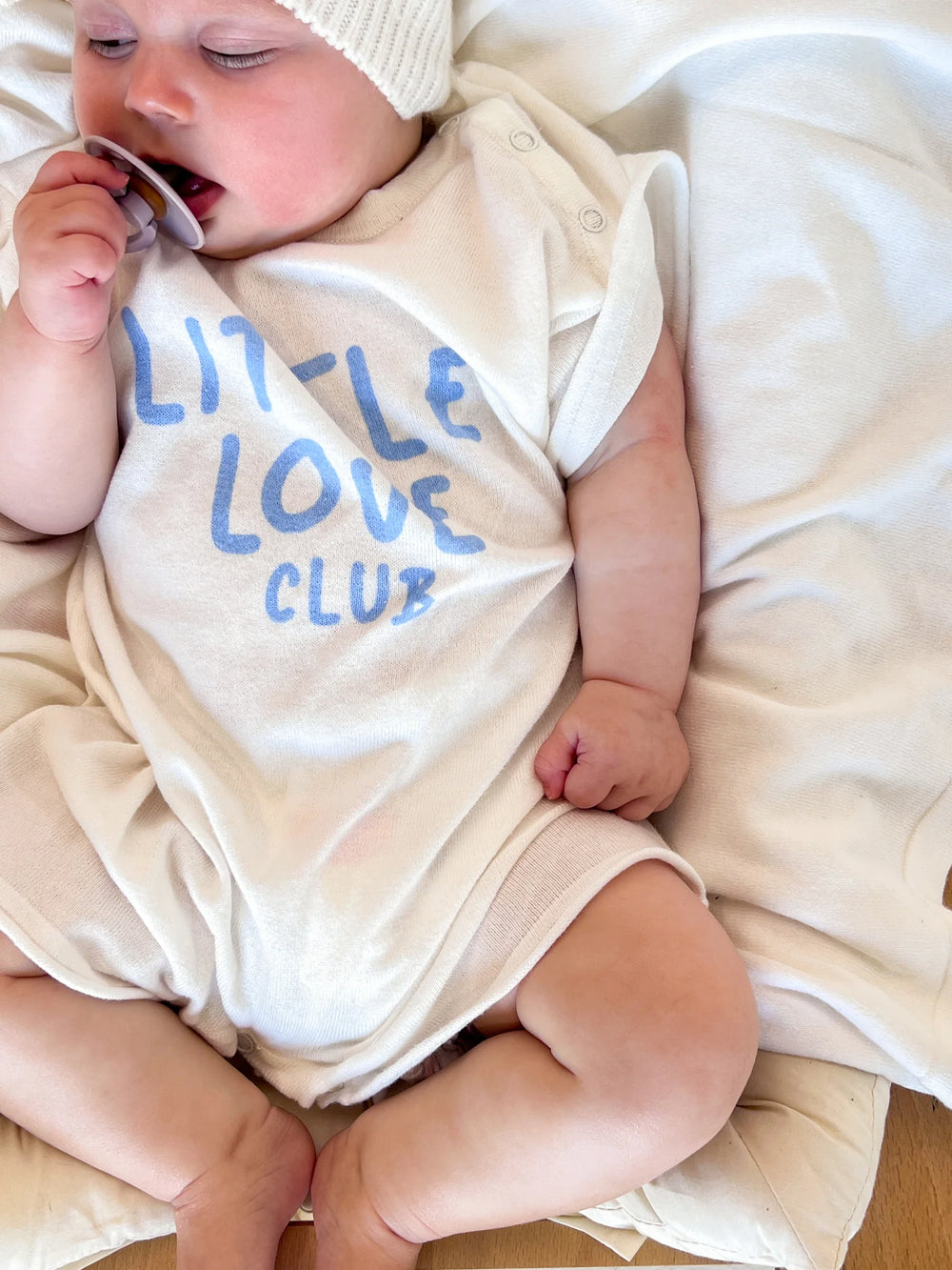 Little Love Club Romper Blue & White