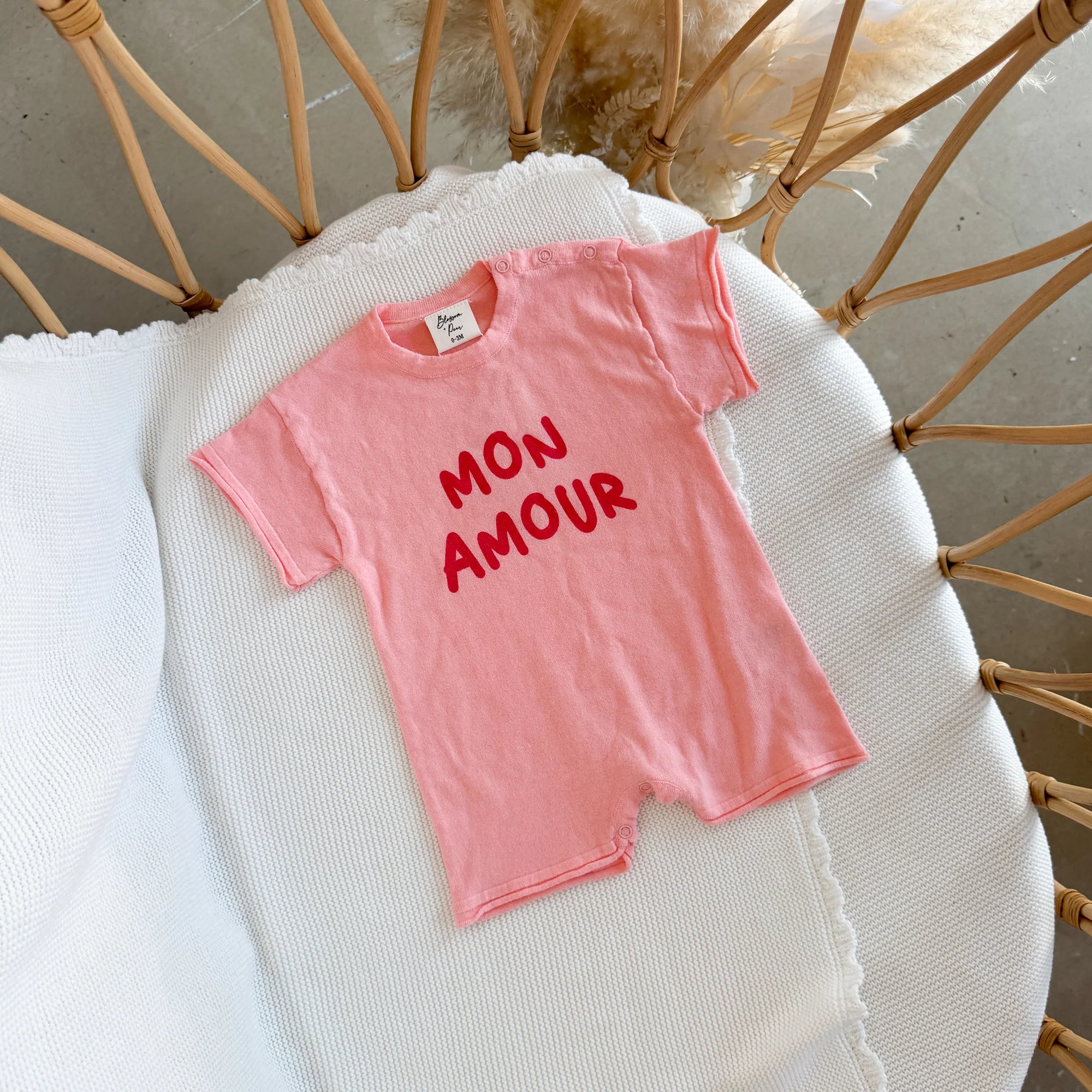 Mon Amour Romper Pink & Red