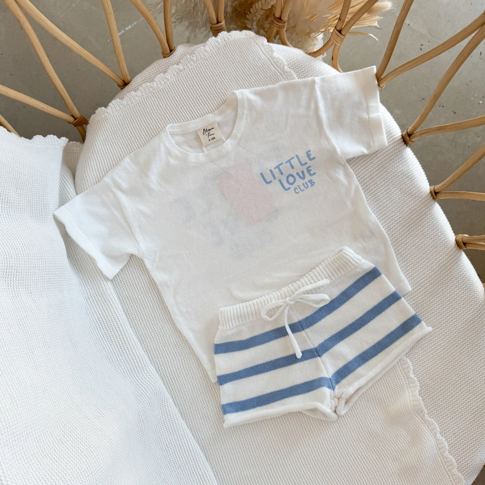 Little Love Club Stripe Bundle Blue & White