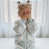 Long Sleeve Blue Daisy Knit Set - Milz & Madz