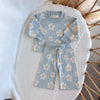 Long Sleeve Blue Daisy Knit Set - Milz & Madz