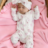 Pink Butterflies Frill Zip Romper - Milz & Madz