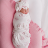 Pink Butterflies Swaddle & Topknot Set - Milz & Madz