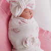 Pink Butterflies Swaddle & Topknot Set - Milz & Madz