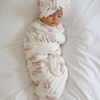 Pink Butterflies Swaddle & Topknot Set - Milz & Madz