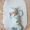 Baby Blue Rib Zip Romper - Milz & Madz