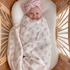 Lilac Butterflies Organic Crinkle Muslin Blanket - Milz & Madz