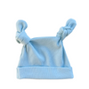 Baby Blue Rib Double Knot Beanie - Milz & Madz