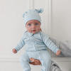 Baby Blue Rib Double Knot Beanie - Milz & Madz