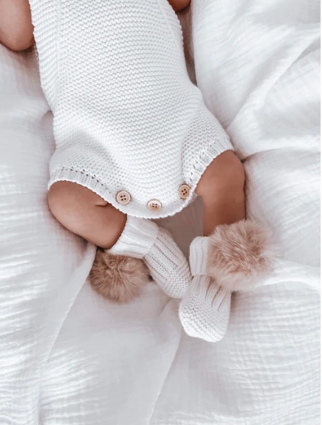 Oat Pom Booties - Milz & Madz