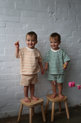 Orange Striped Set - Milz & Madz