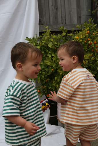 Orange Striped Set - Milz & Madz