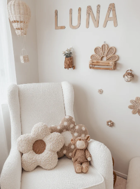 Sherpa Mushroom Daisy Pillow - Milz & Madz