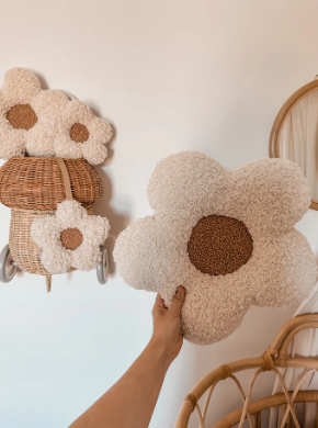 Sherpa Mushroom Daisy Pillow - Milz & Madz