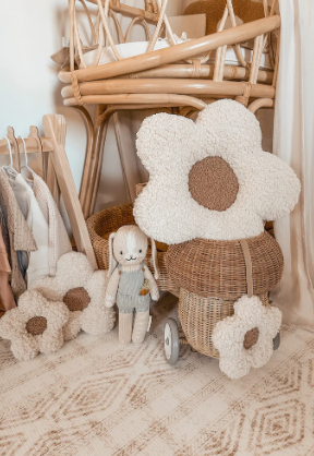 Sherpa Mushroom Daisy Pillow - Milz & Madz